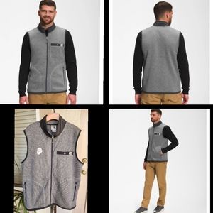 LARGE men THE NORTH FACE Gordon Lyons Full Zip Sweater Knit Fleece Vest
